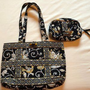 "Yellow Bird" Vera Bradley Tote Bag with Wallet